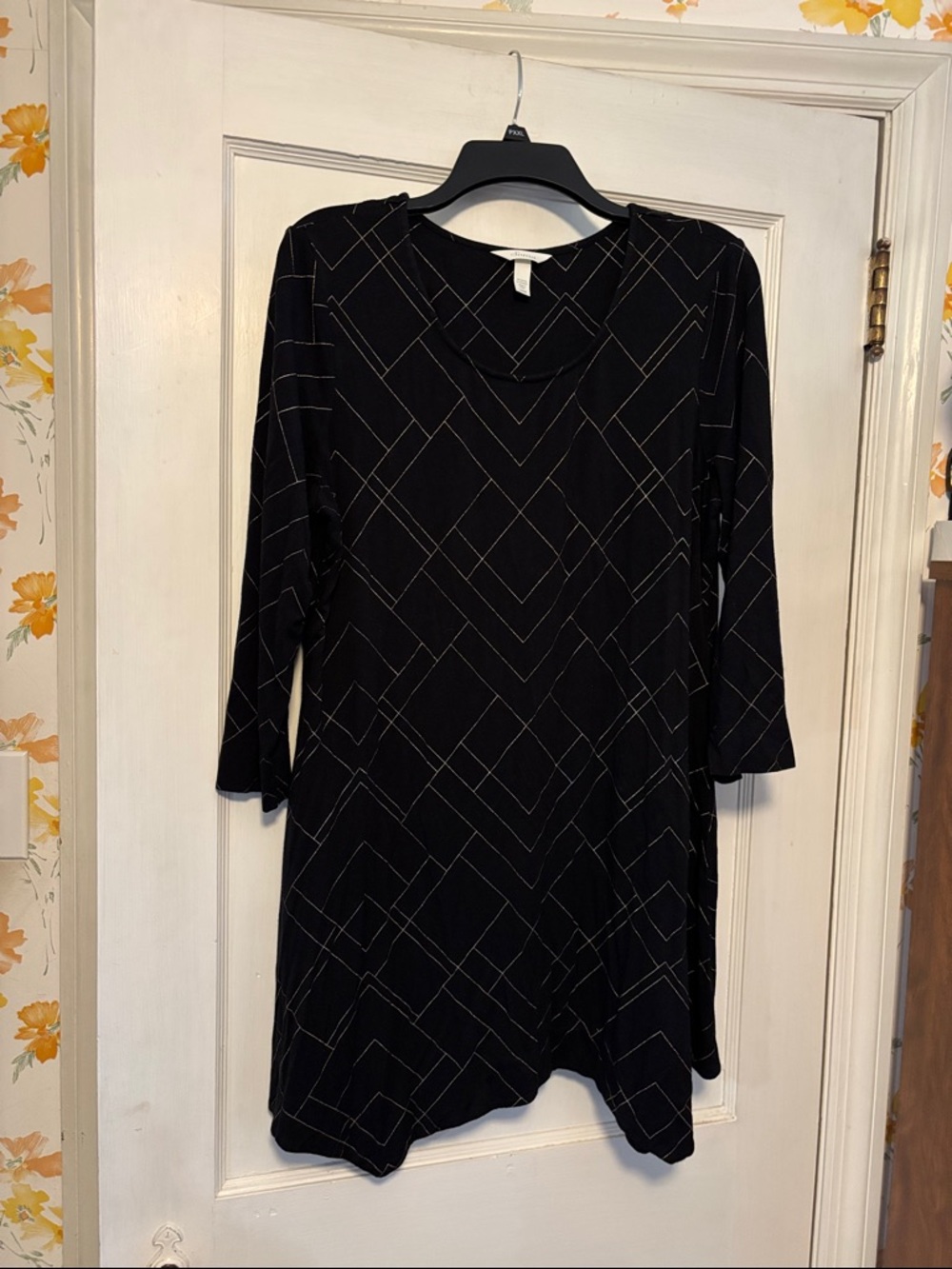 Women's Soma Black Geometric Tunic Size L